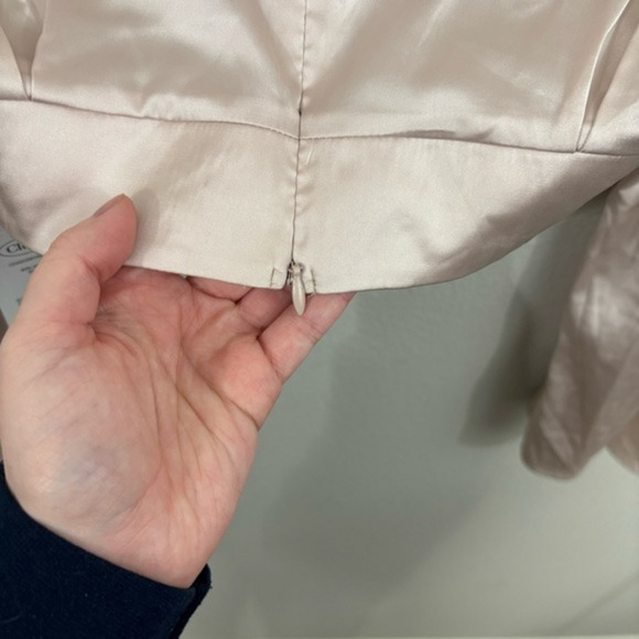 Cider XS Top Collar V-Neck Long Sleeve Wide Sleeve Zipper Back - Picture 9 of 10